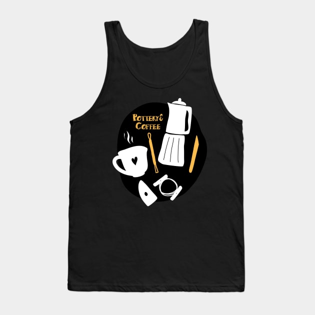 Ceramic and Coffee Tank Top by Teequeque